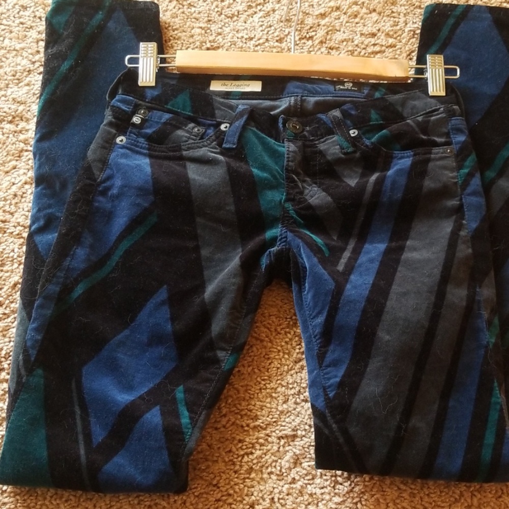 AG Adriano Goldschmied Blue and Black Skinny Pants